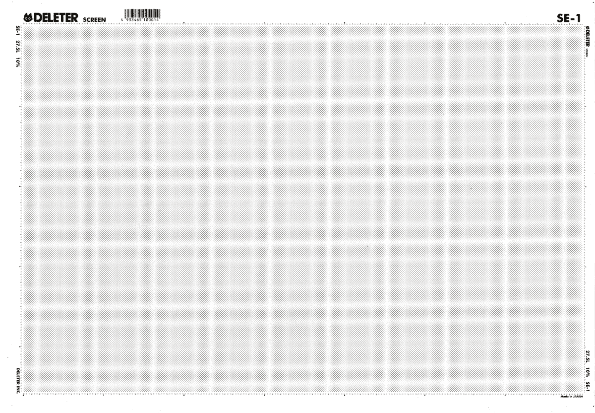 Deleter Screen tone SE-1 10% 27.5 Lines