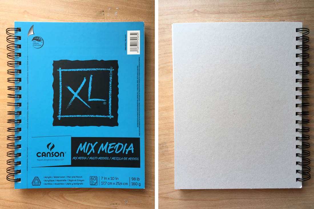 Canson Mixed Media Sketchbook 7x10 Front and Back