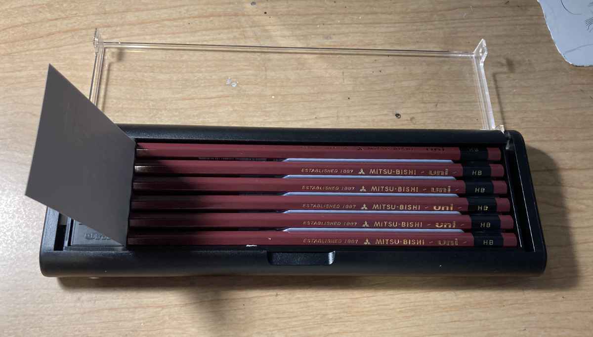 Mitsubishi Uni HB Pencil Box Open