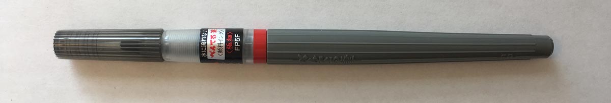 A New Pentel Pigment Ink Brush Pen Extra Fine XFP5F