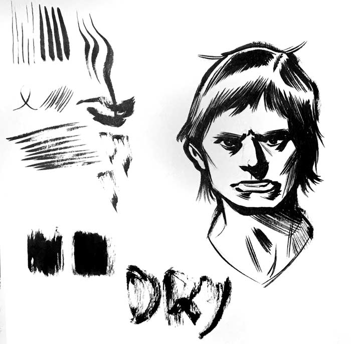 Drawing test with Akashiya Sai ThinLine Brush Pen