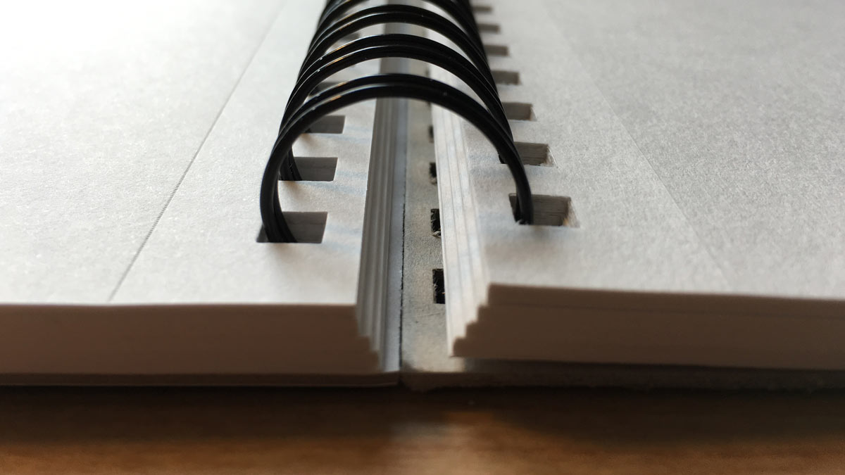 Spine shot of a Canson Mixed Media Sketchbook