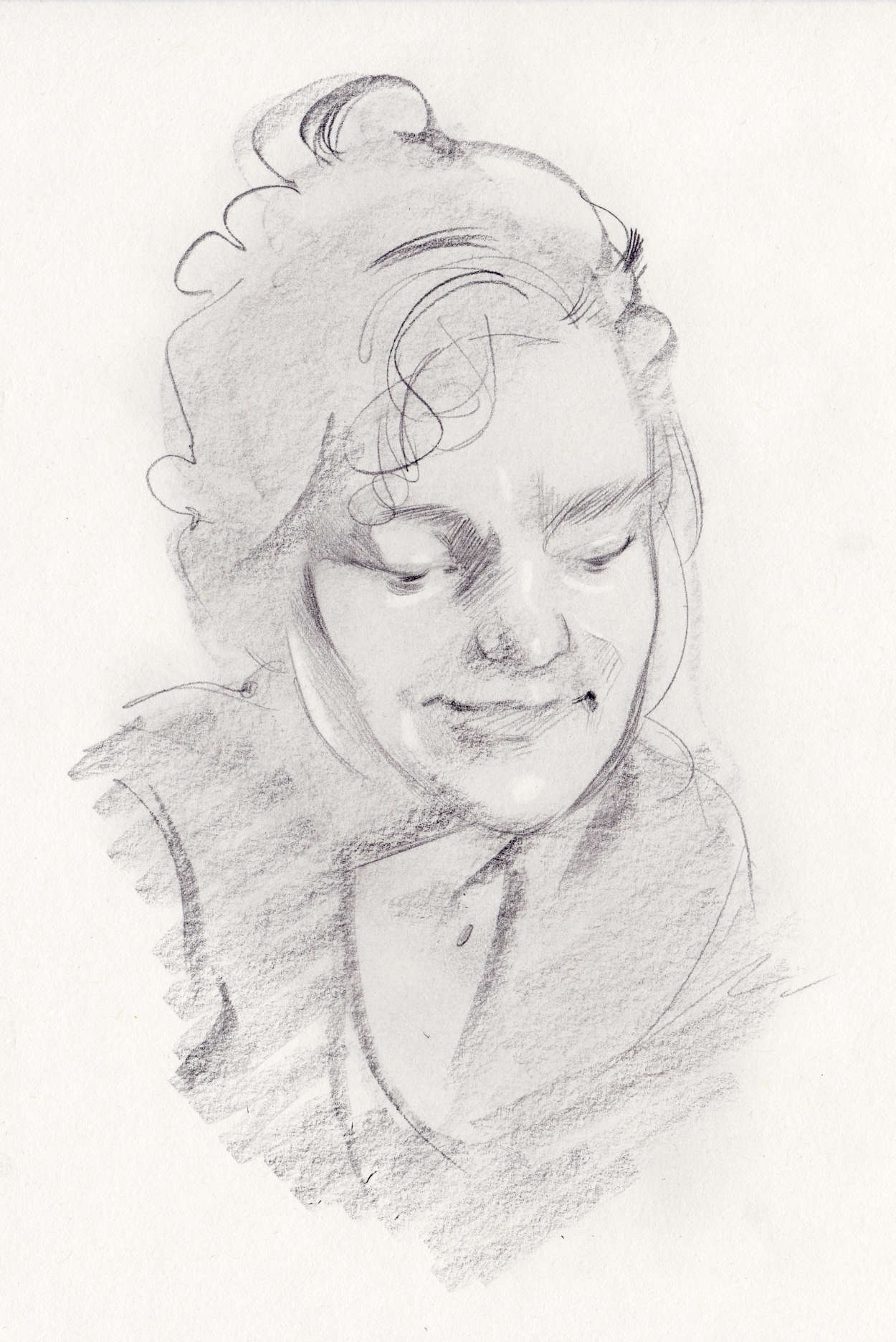 Graphite portrait of Samantha on Paper